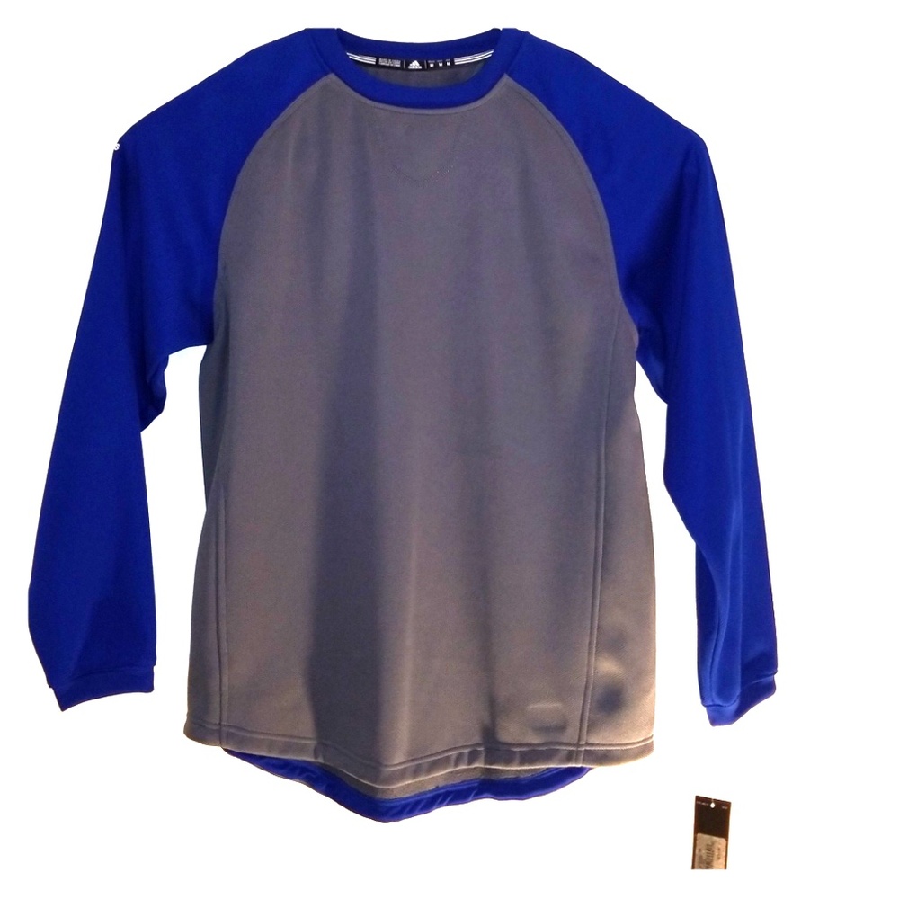 ADIDAS Climawarm Pullover Sweatshirt Gray Royal